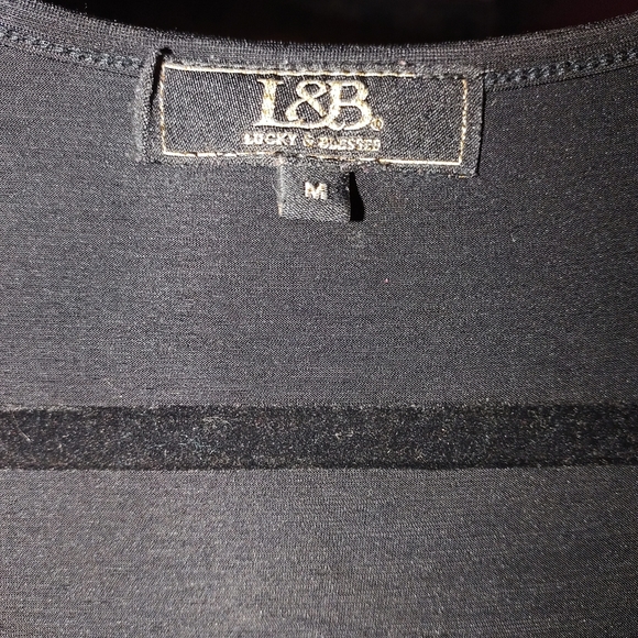 Lucky & Blessed One Piece Black Pant Suit With Attached Floor Length Skirt M - Picture 4 of 5